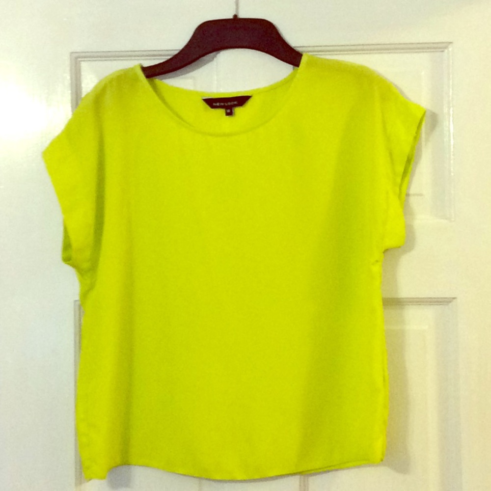 Bright yellow chiffon women’s top
